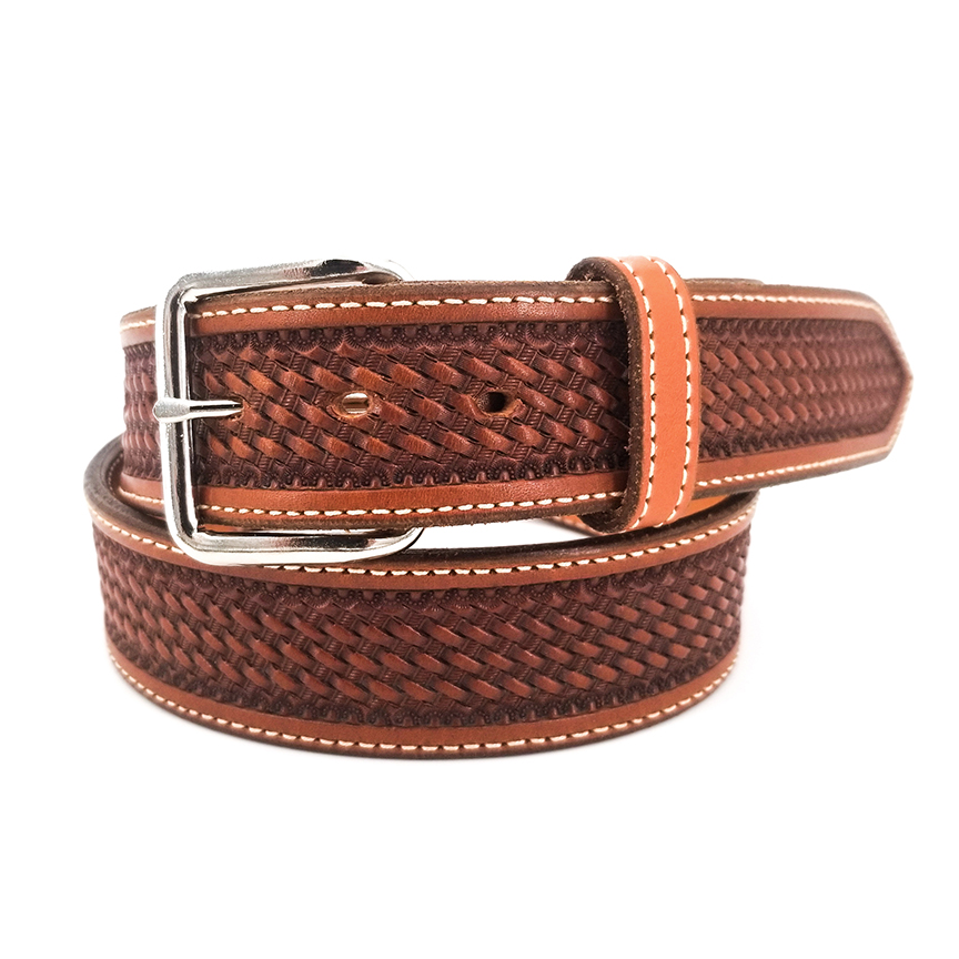 tan weave belt